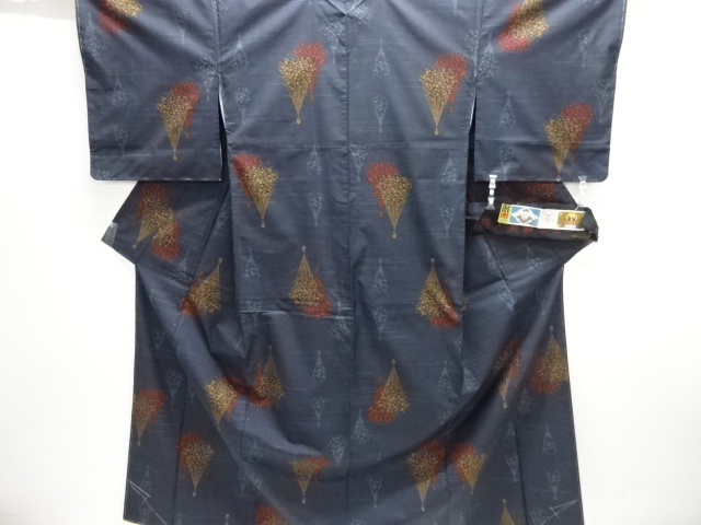 JAPANESE KIMONO / UNUSED DORO OSHIMA TSUMUGI 